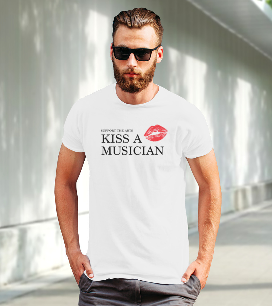 Support The Arts Kiss A Musician Red Lips T-Shirt