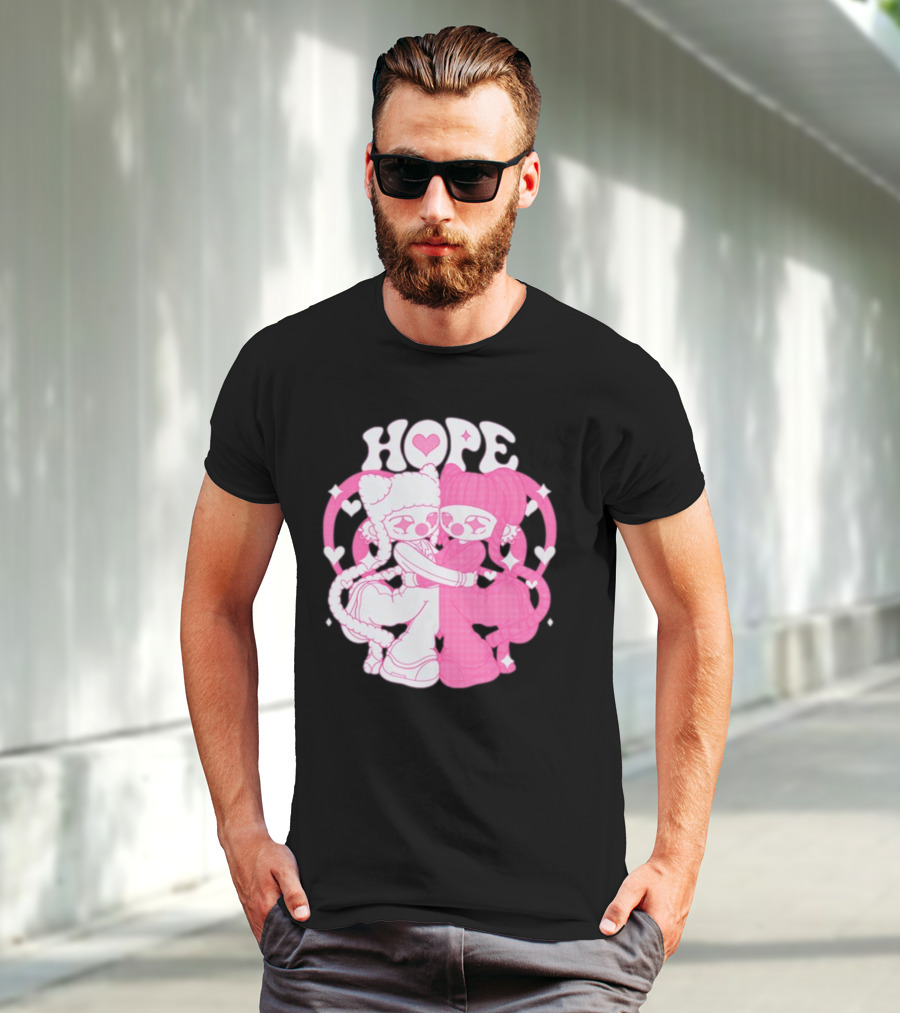 Lizigrace Hope Pink Hearts Embrace T-Shirt