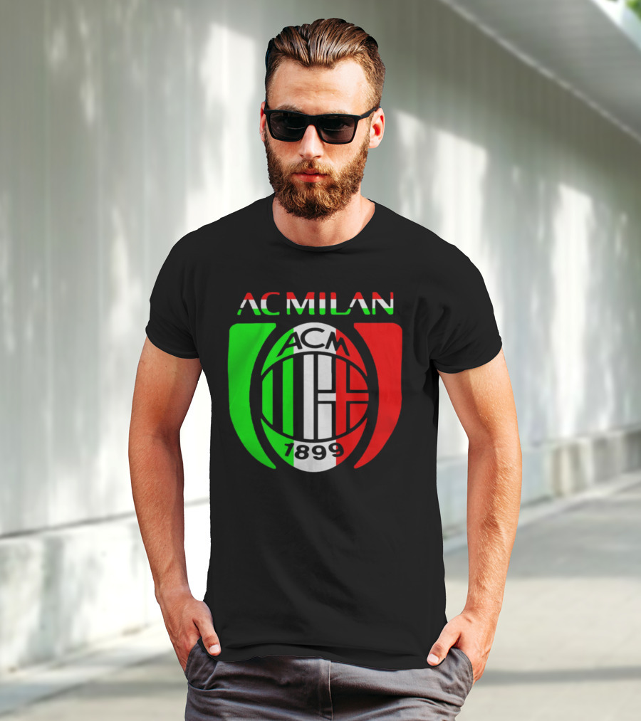 AC Milan ACM 1899 Logo Italy Flag T-Shirt