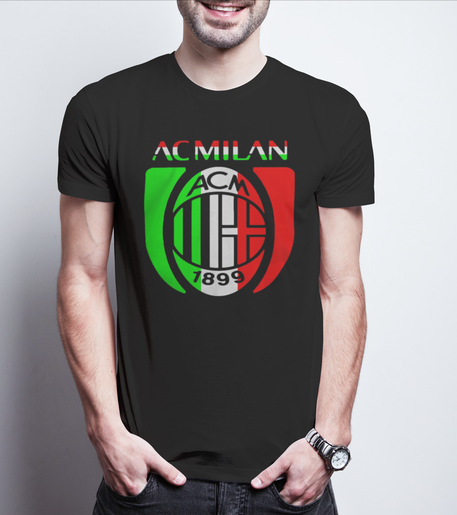 AC Milan ACM 1899 Logo Italy Flag T-Shirt