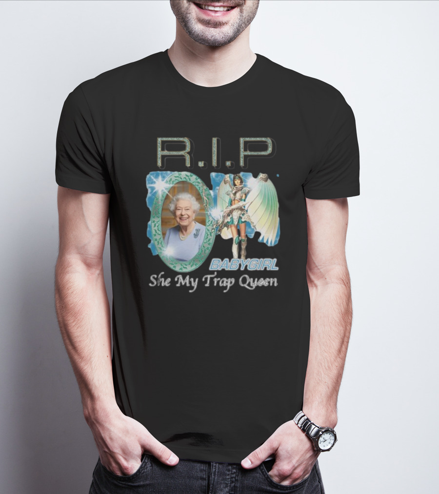 R.I.P Baby Girl She My Trap Queen Angel Wings Mirror T-Shirt