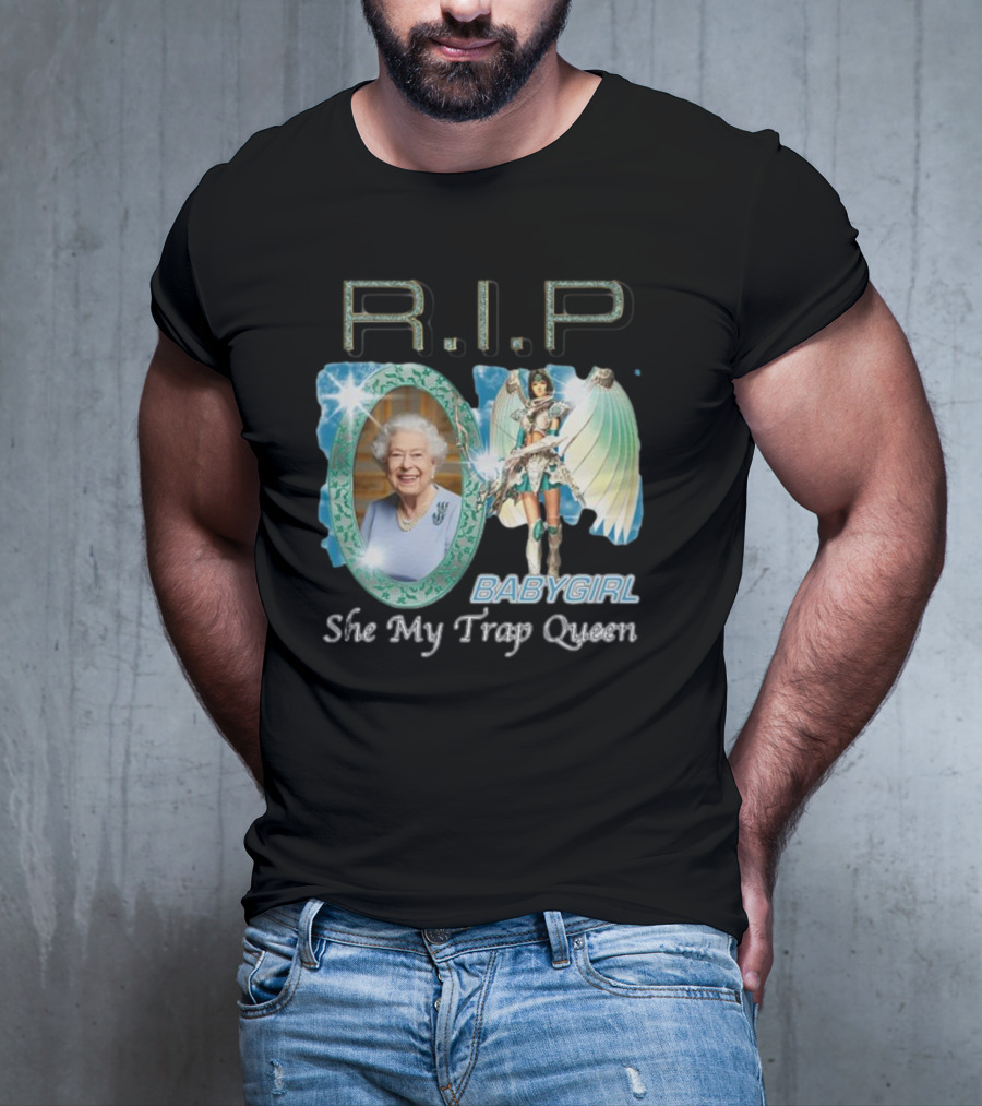 R.I.P Baby Girl She My Trap Queen Angel Wings Mirror T-Shirt