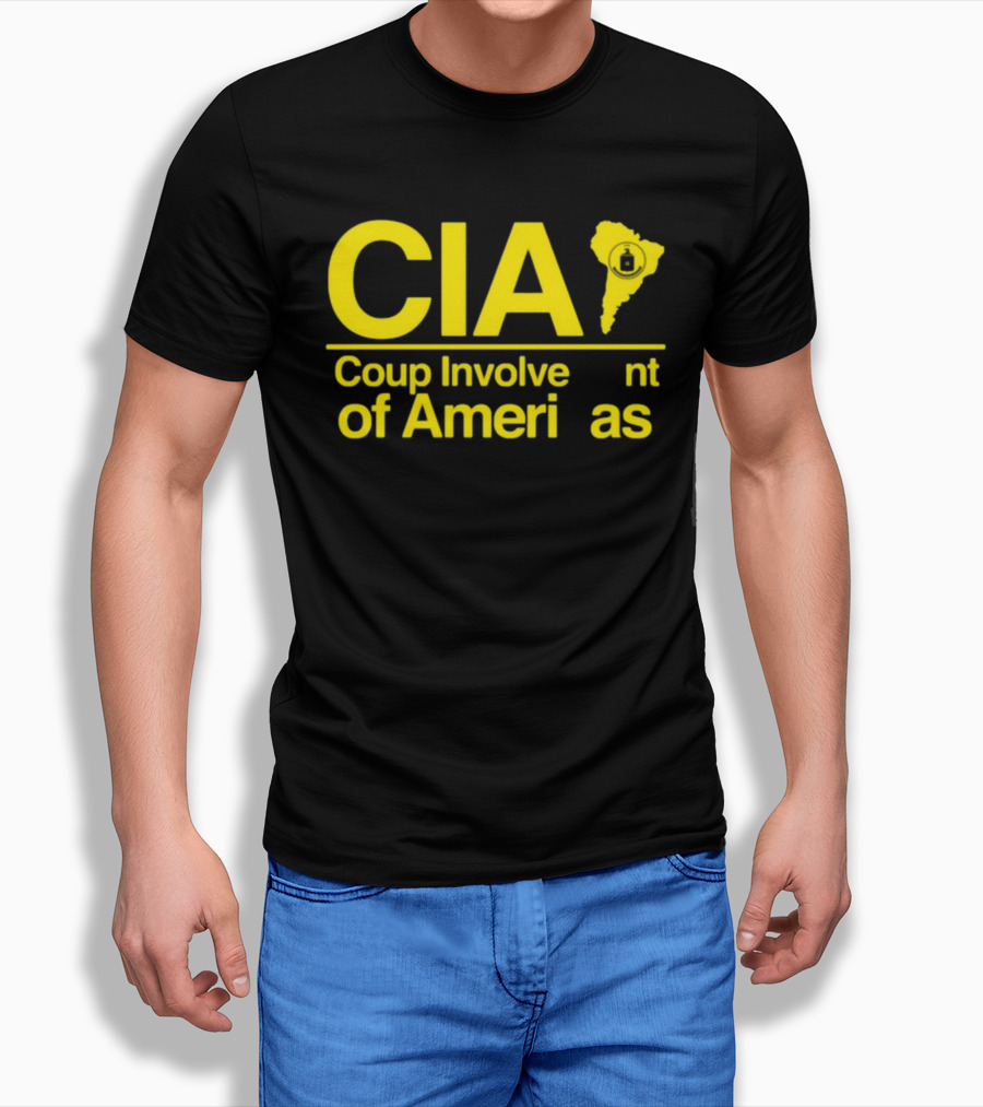 CIA Coup Involvement Of Americas Map Iconography T-Shirt
