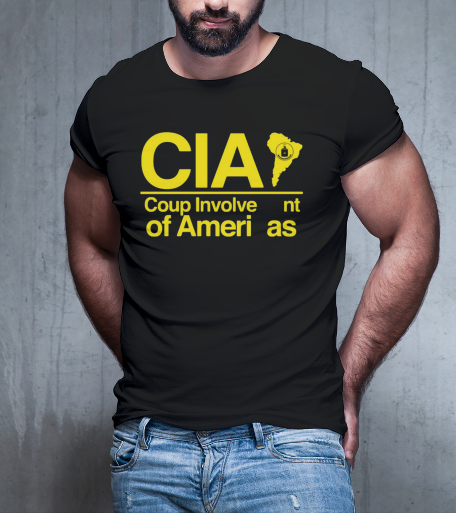 CIA Coup Involvement Of Americas Map Iconography T-Shirt