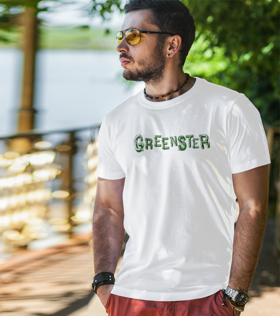 Greenster Bold Dark Green Letters T-Shirt