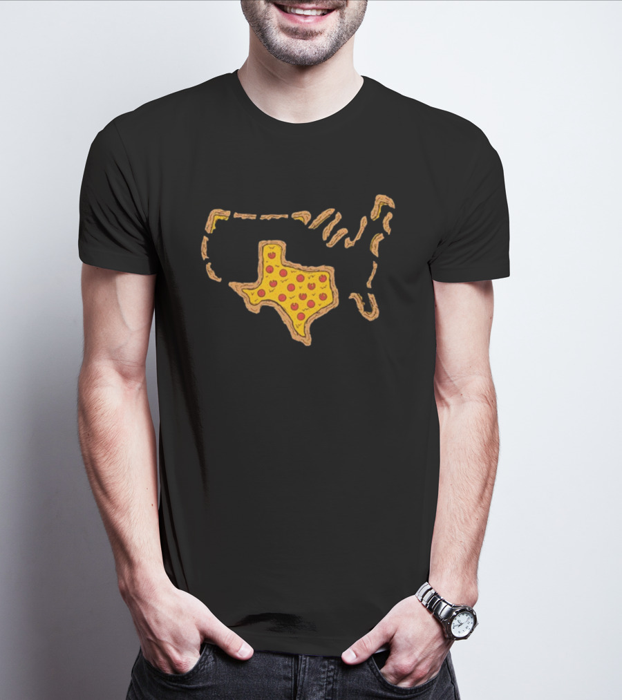 Texas Humor Grand Pizza Map T-Shirt