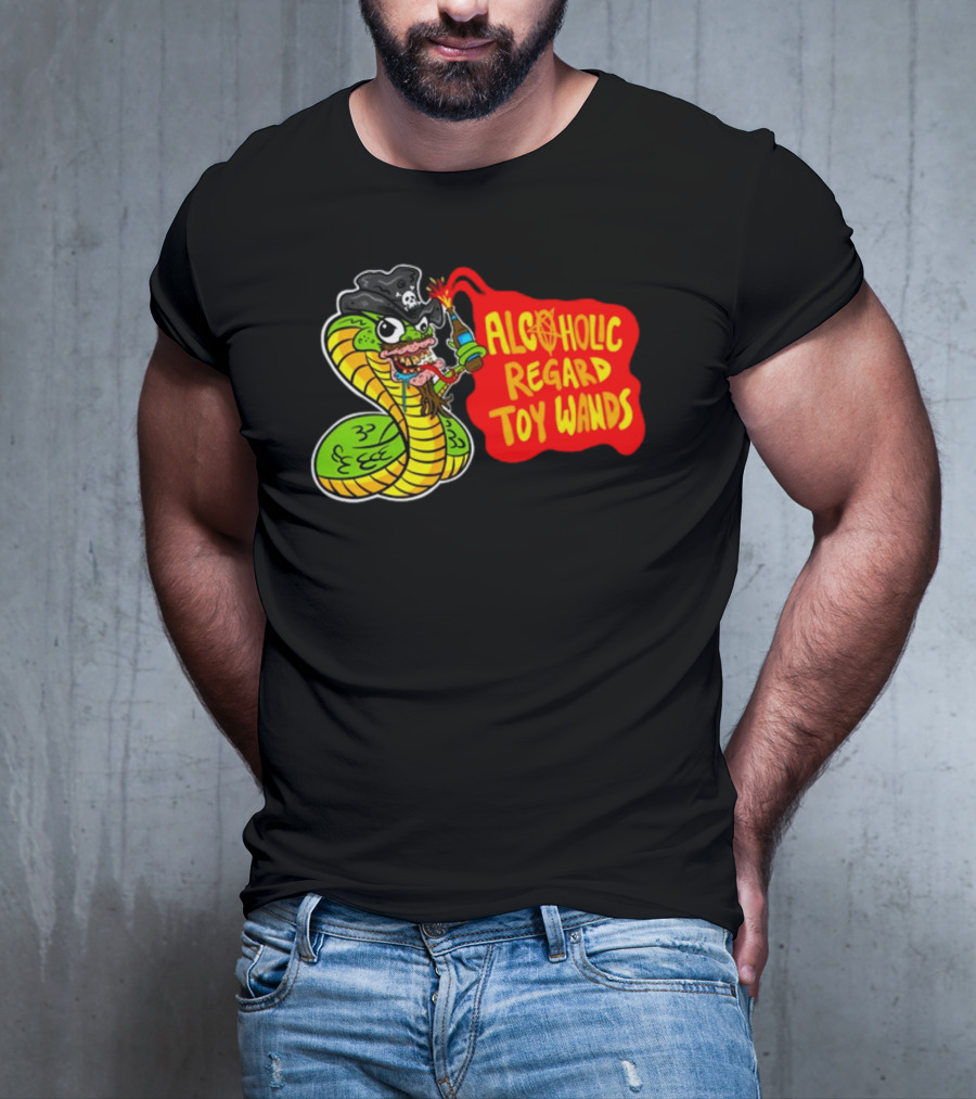 ALCOHOLIC REGARD TOY WANDS Snake Pirate Drinking T-Shirt