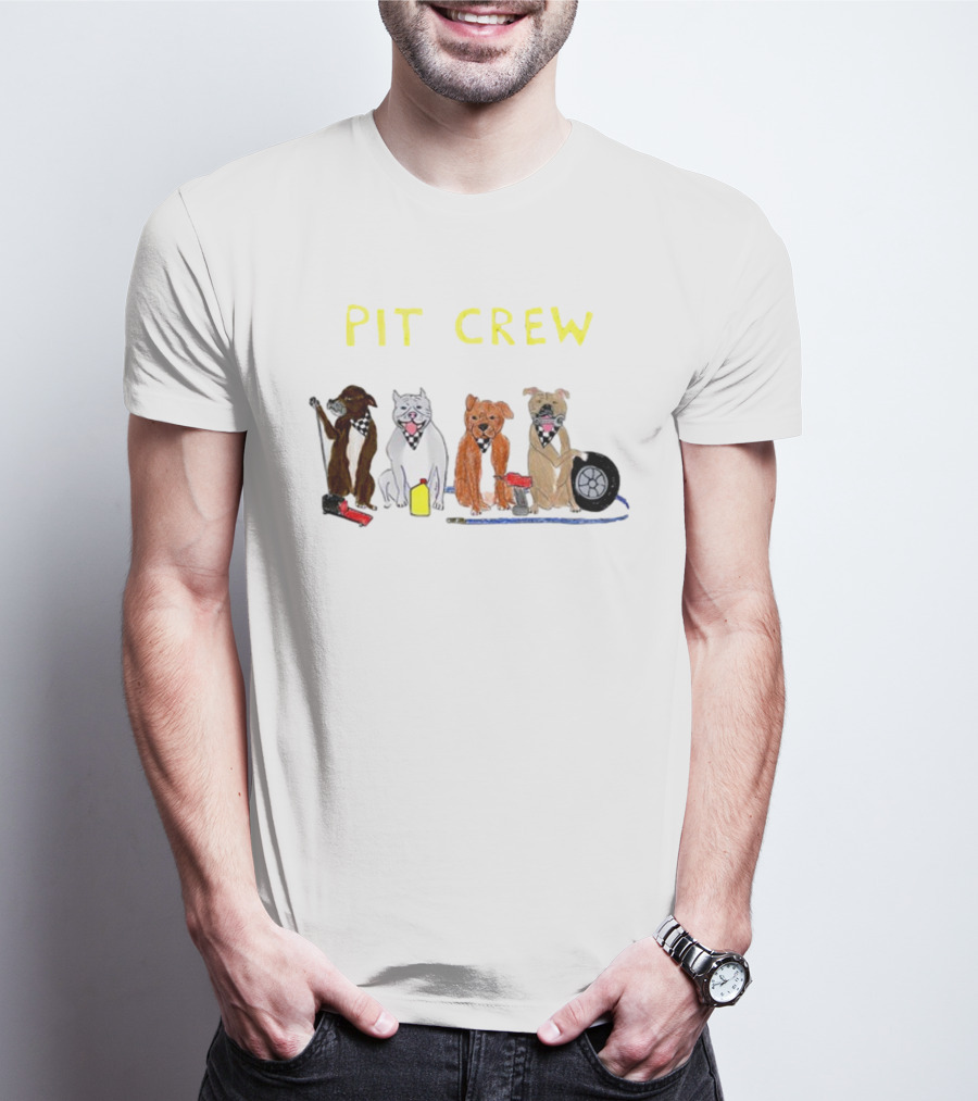 Pit Crew Canine Mechanics With Tools And Tire T-Shirt