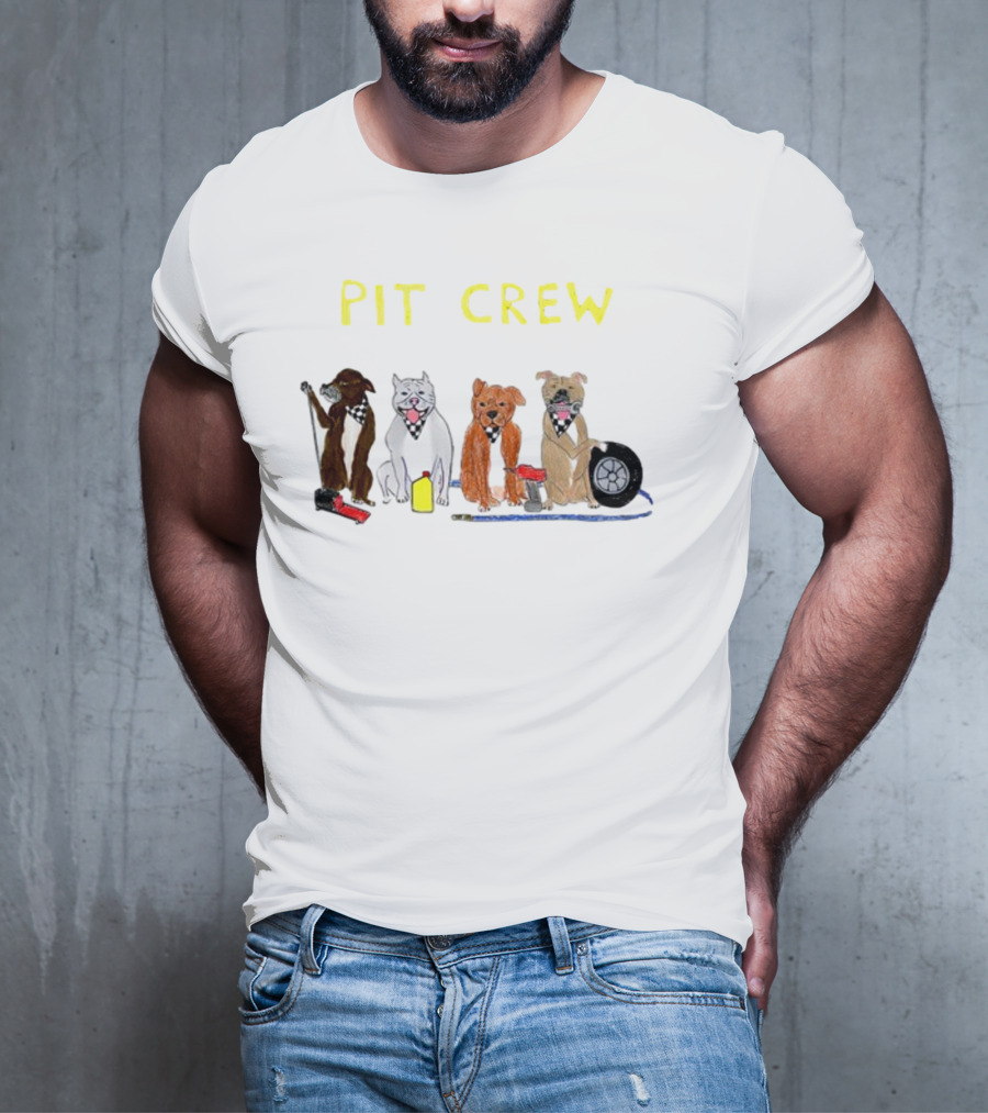 Pit Crew Canine Mechanics With Tools And Tire T-Shirt