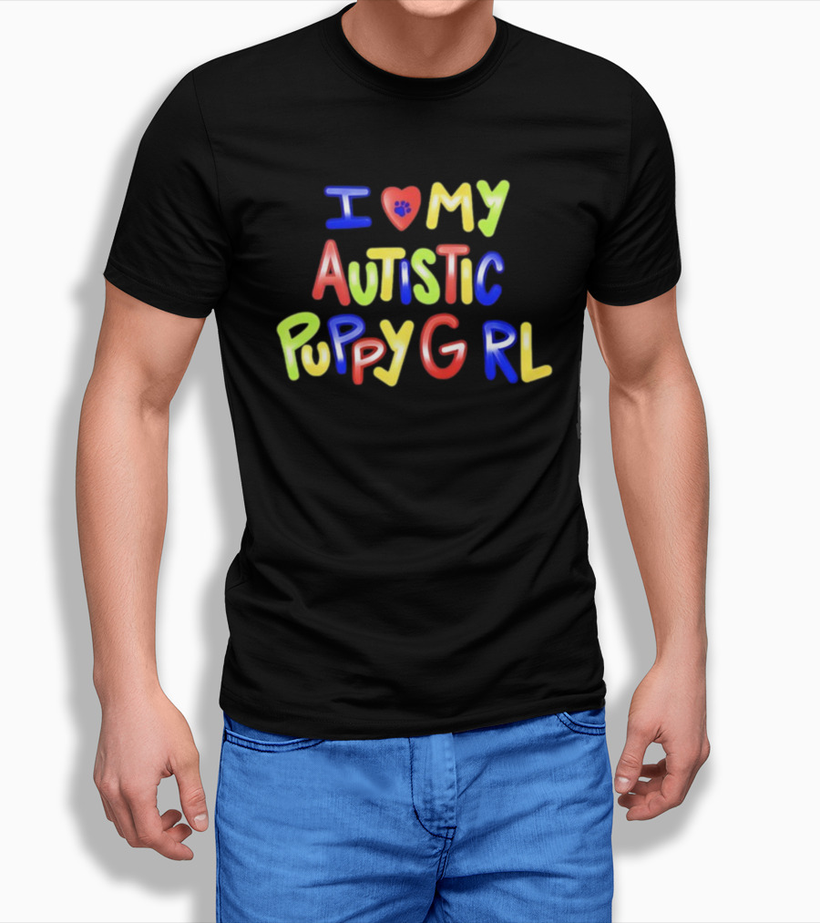 I Heart My Autistic Puppy Girl T-Shirt
