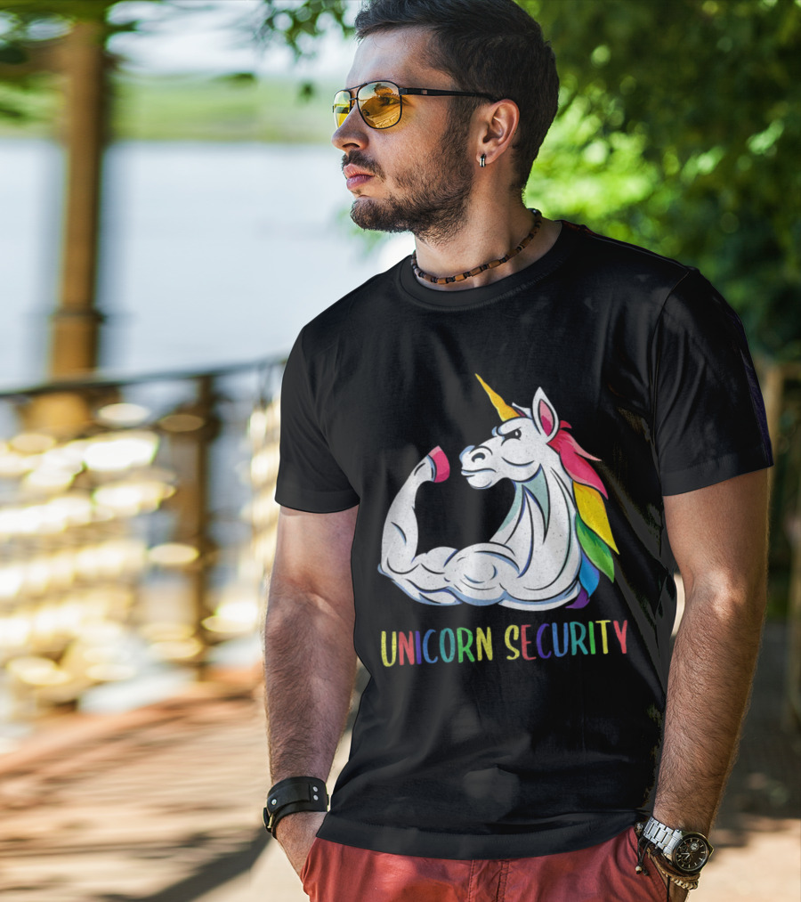 Unicorn Security Daddycorn Mens Cute Halloween Costume T-Shirt