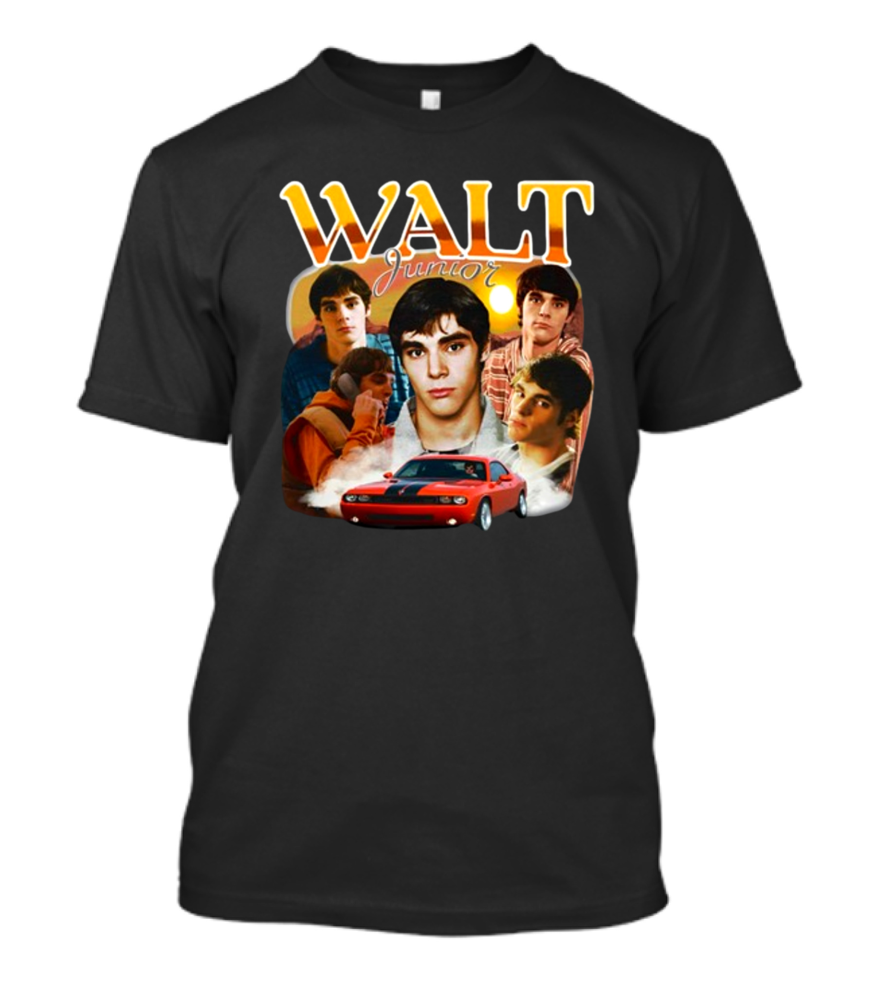 Funnyahhtees Store Walt Junior Collage With Red Car T-Shirt