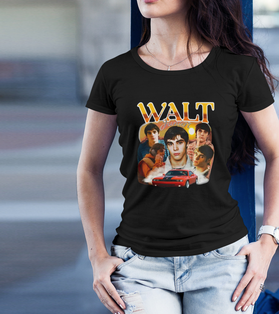 Funnyahhtees Store Walt Junior Collage With Red Car T-Shirt