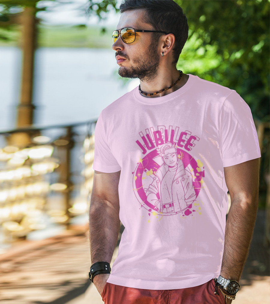 Jubilee X-Men Neon Pink T-Shirt