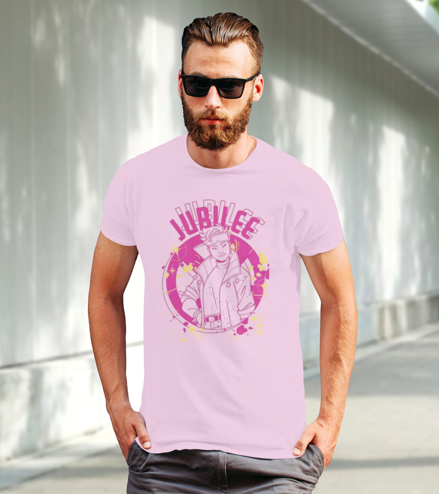 Jubilee X-Men Neon Pink T-Shirt