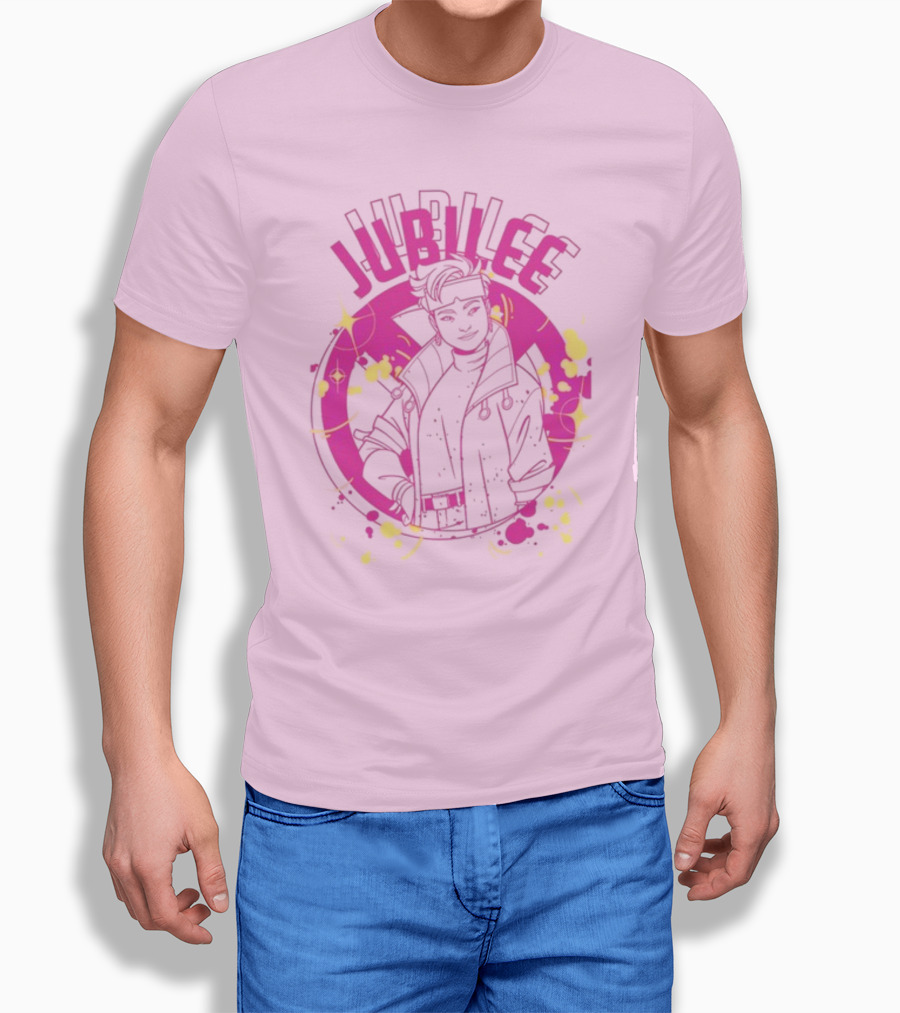 Jubilee X-Men Neon Pink T-Shirt