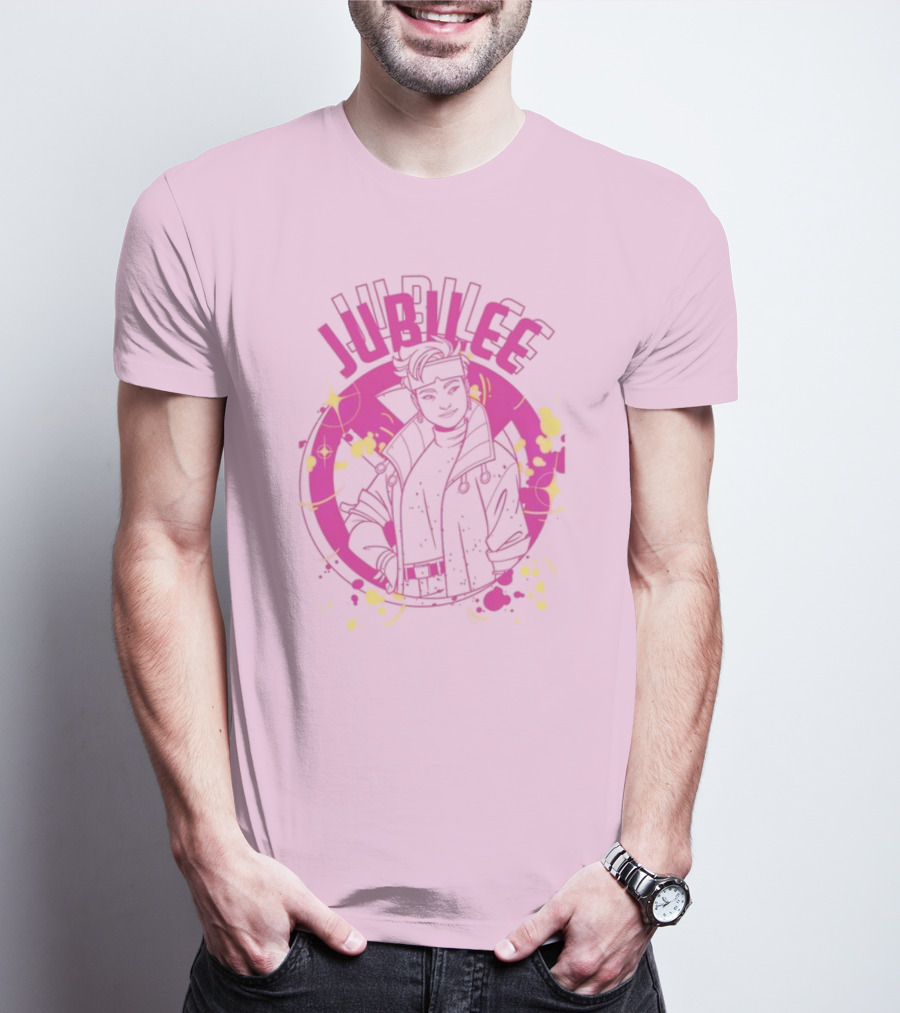 Jubilee X-Men Neon Pink T-Shirt