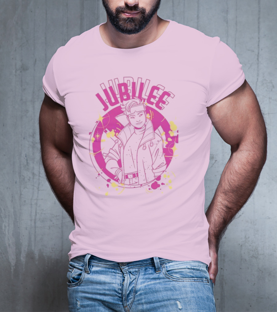 Jubilee X-Men Neon Pink T-Shirt