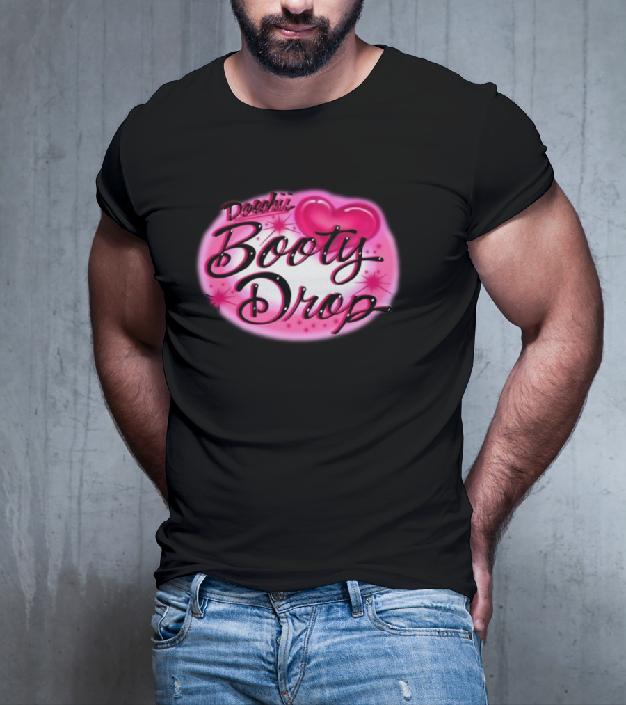 Doechii Booty Drop Heart Pink Bubble Lettering T-Shirt