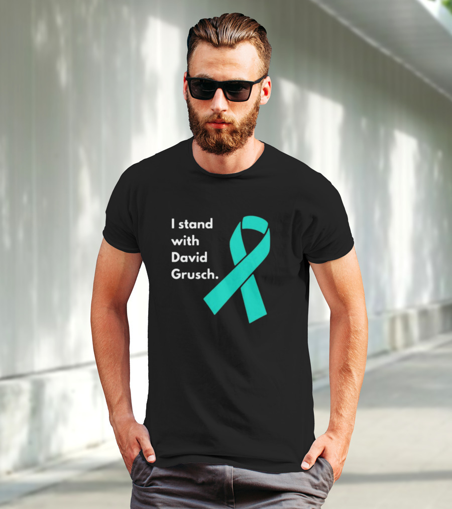 I Stand With David Grusch Teal Awareness T-Shirt