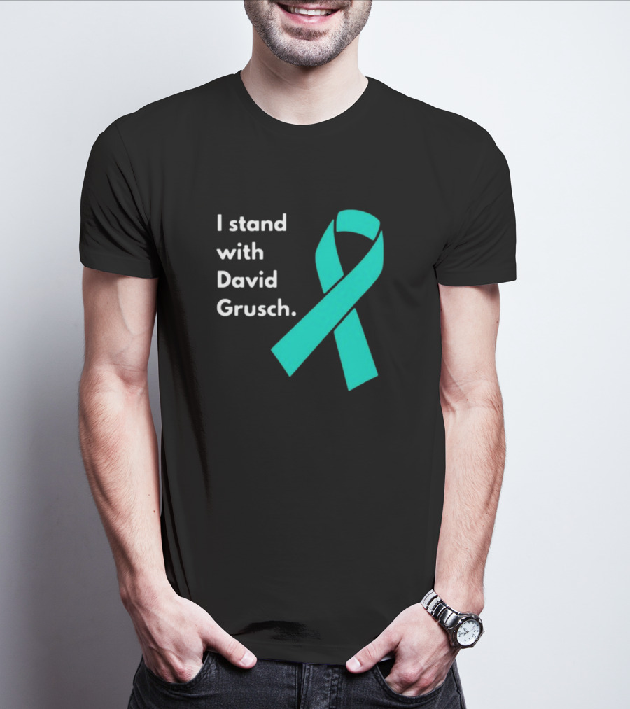 I Stand With David Grusch Teal Awareness T-Shirt