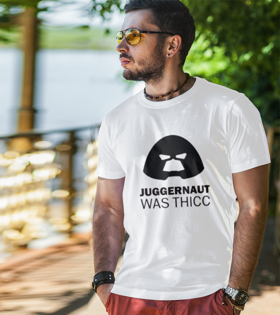 Juggernaut Was Thicc Bold Helmet T-Shirt