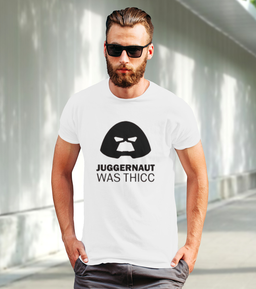Juggernaut Was Thicc Bold Helmet T-Shirt