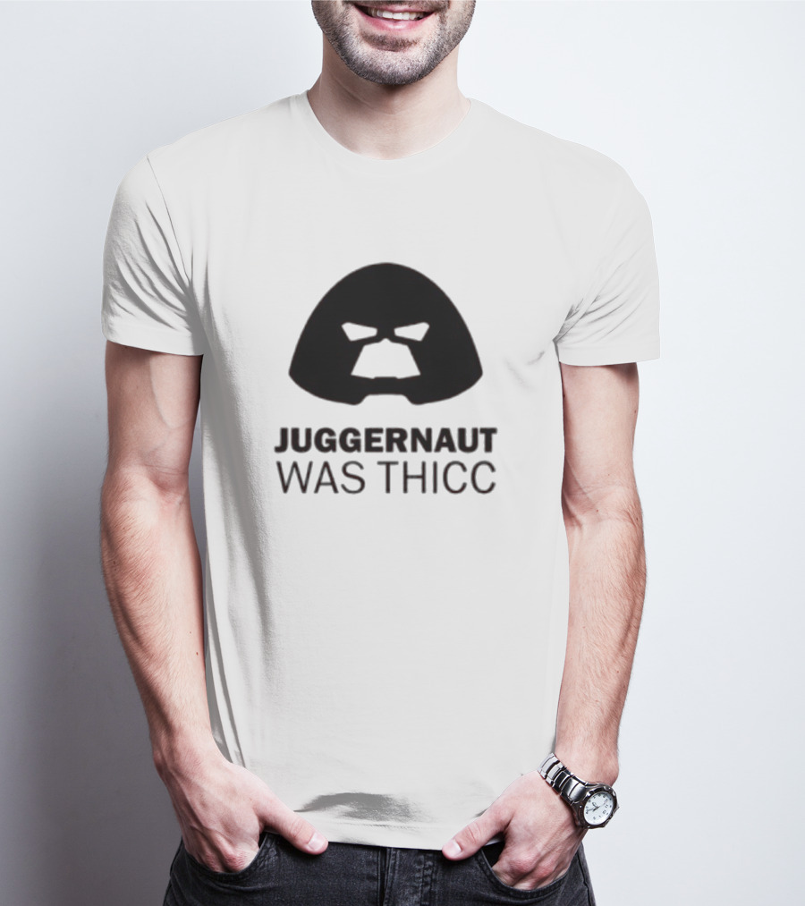 Juggernaut Was Thicc Bold Helmet T-Shirt