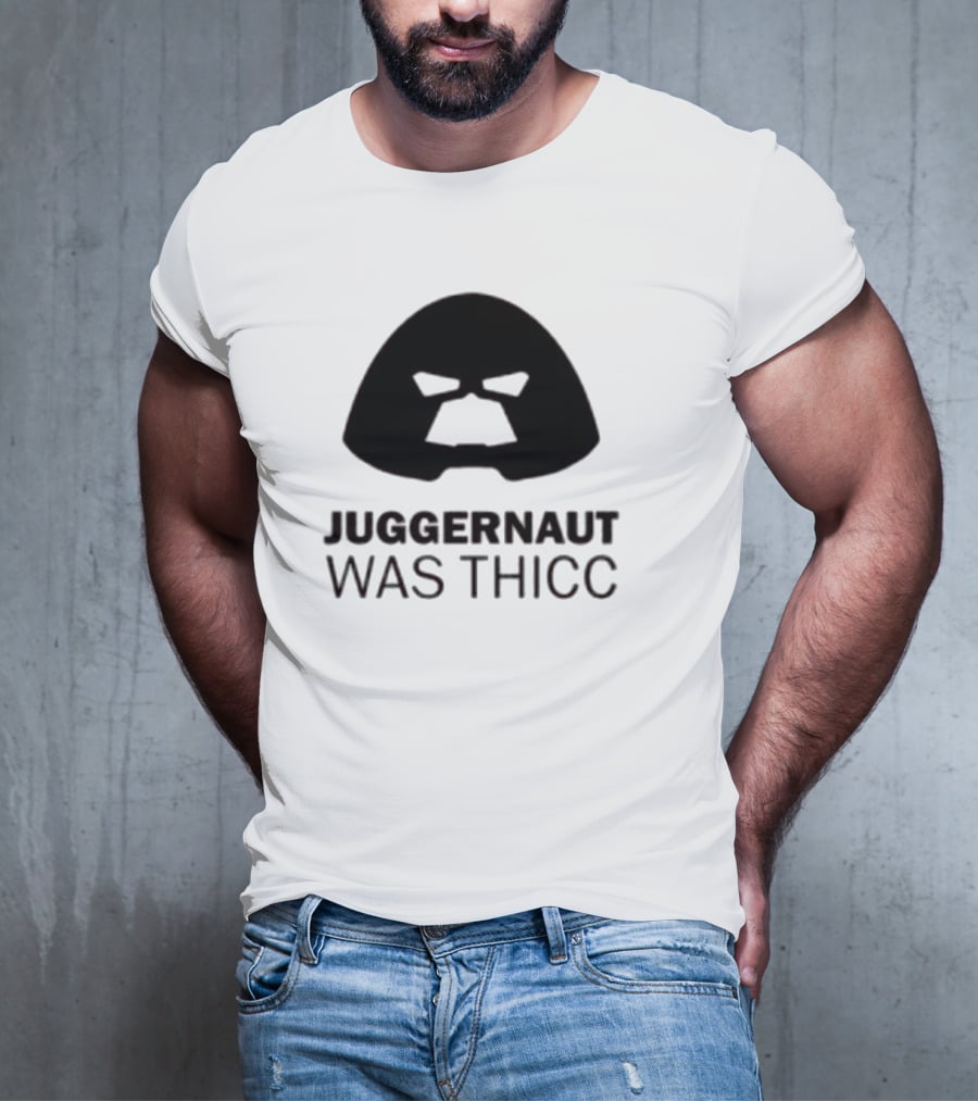 Juggernaut Was Thicc Bold Helmet T-Shirt