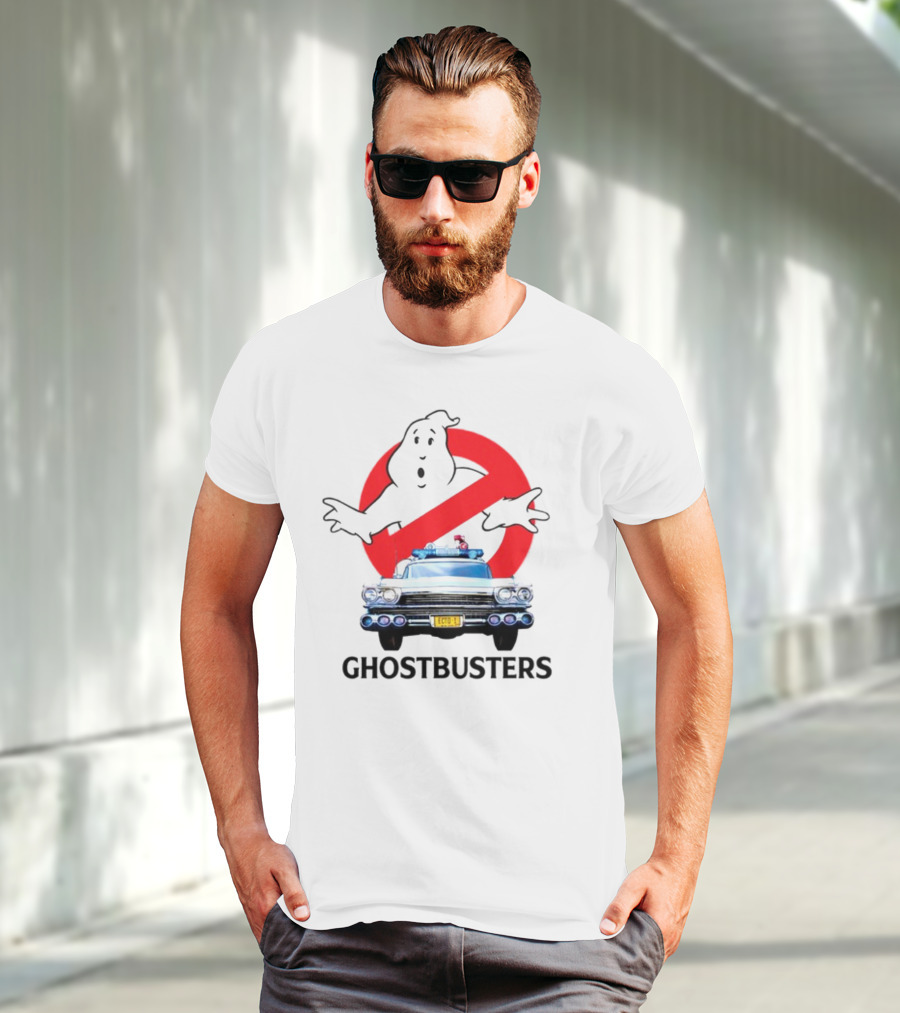 Ghostbusters No Ghost Logo Ecto-1 Car T-Shirt