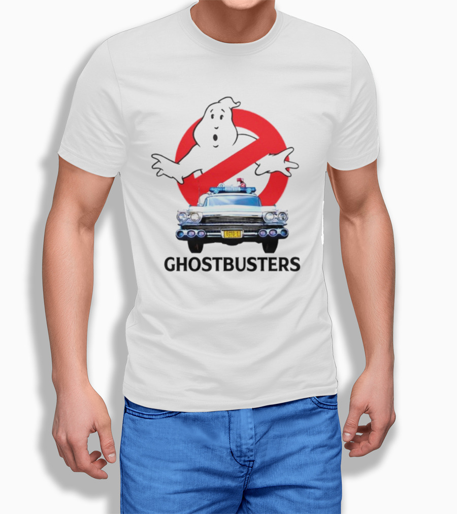 Ghostbusters No Ghost Logo Ecto-1 Car T-Shirt