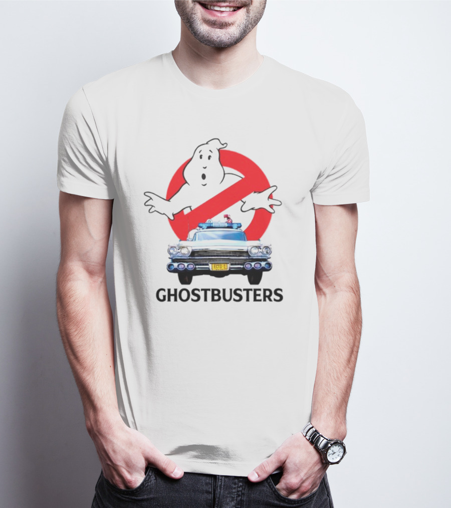 Ghostbusters No Ghost Logo Ecto-1 Car T-Shirt