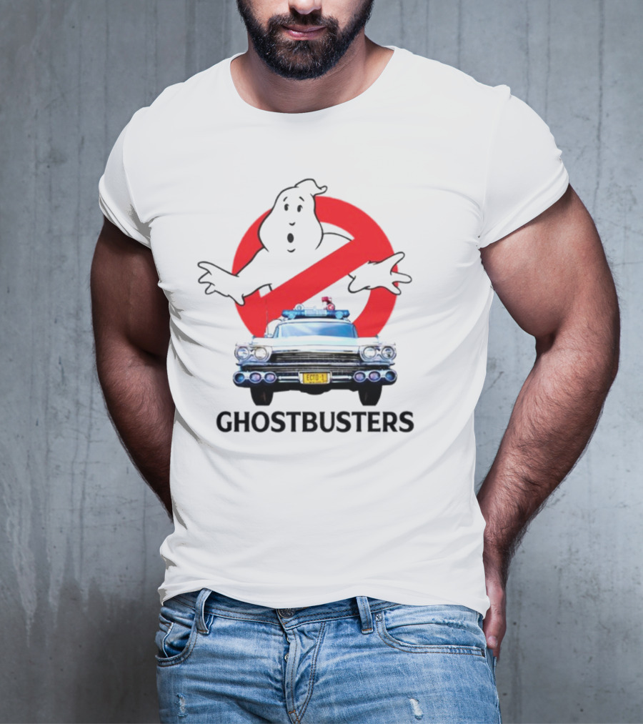 Ghostbusters No Ghost Logo Ecto-1 Car T-Shirt