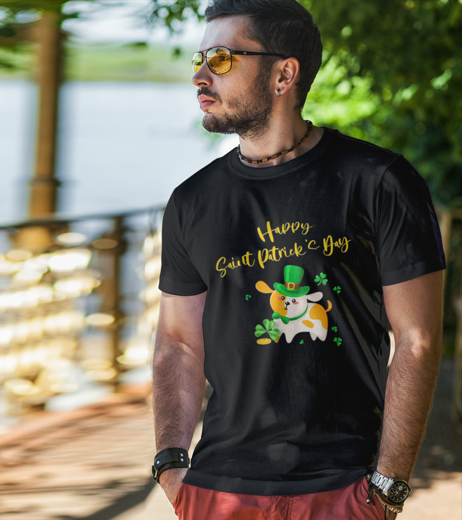 Happy Saint Patrick's Day Cute Kawaii Pug T-Shirt