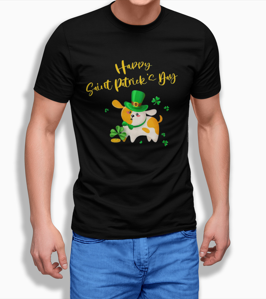 Happy Saint Patrick's Day Cute Kawaii Pug T-Shirt