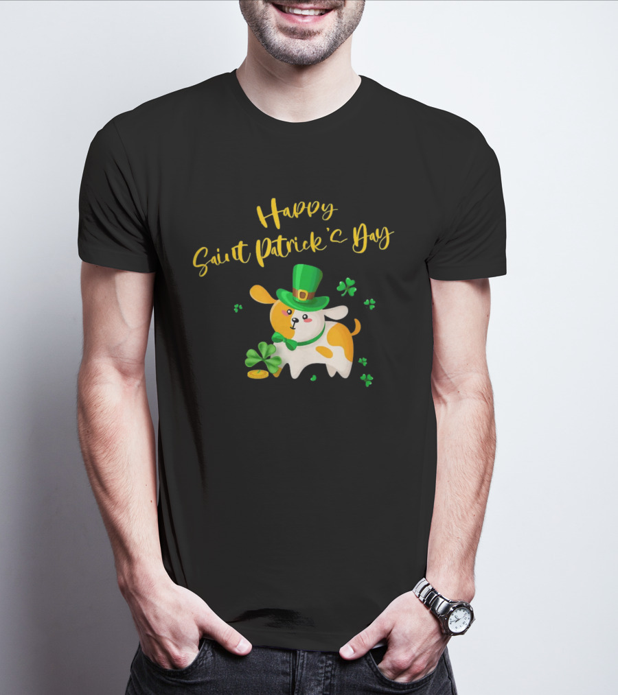 Happy Saint Patrick's Day Cute Kawaii Pug T-Shirt