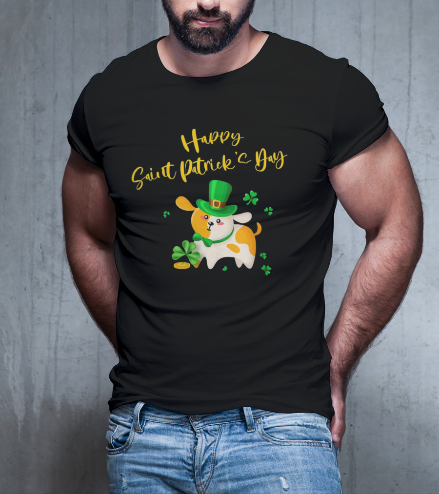 Happy Saint Patrick's Day Cute Kawaii Pug T-Shirt