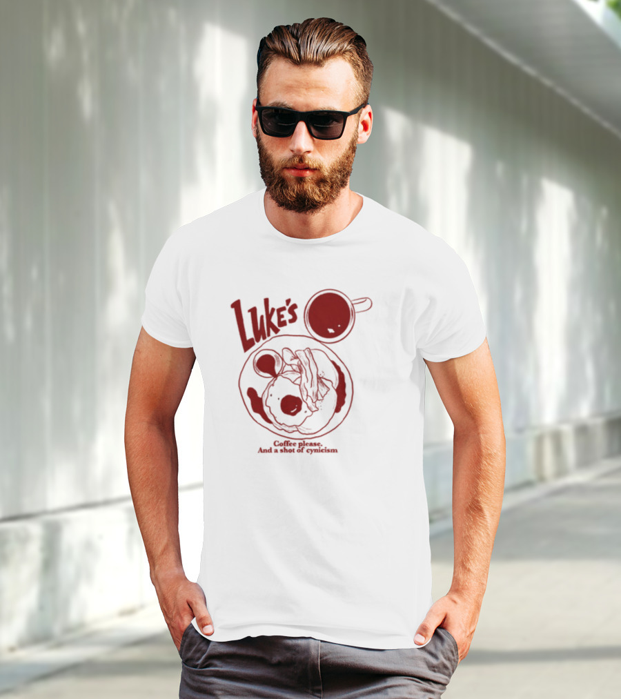 Luke's Coffee Please And A Shot Of Cynicism Thecliqueclothingco T-Shirt