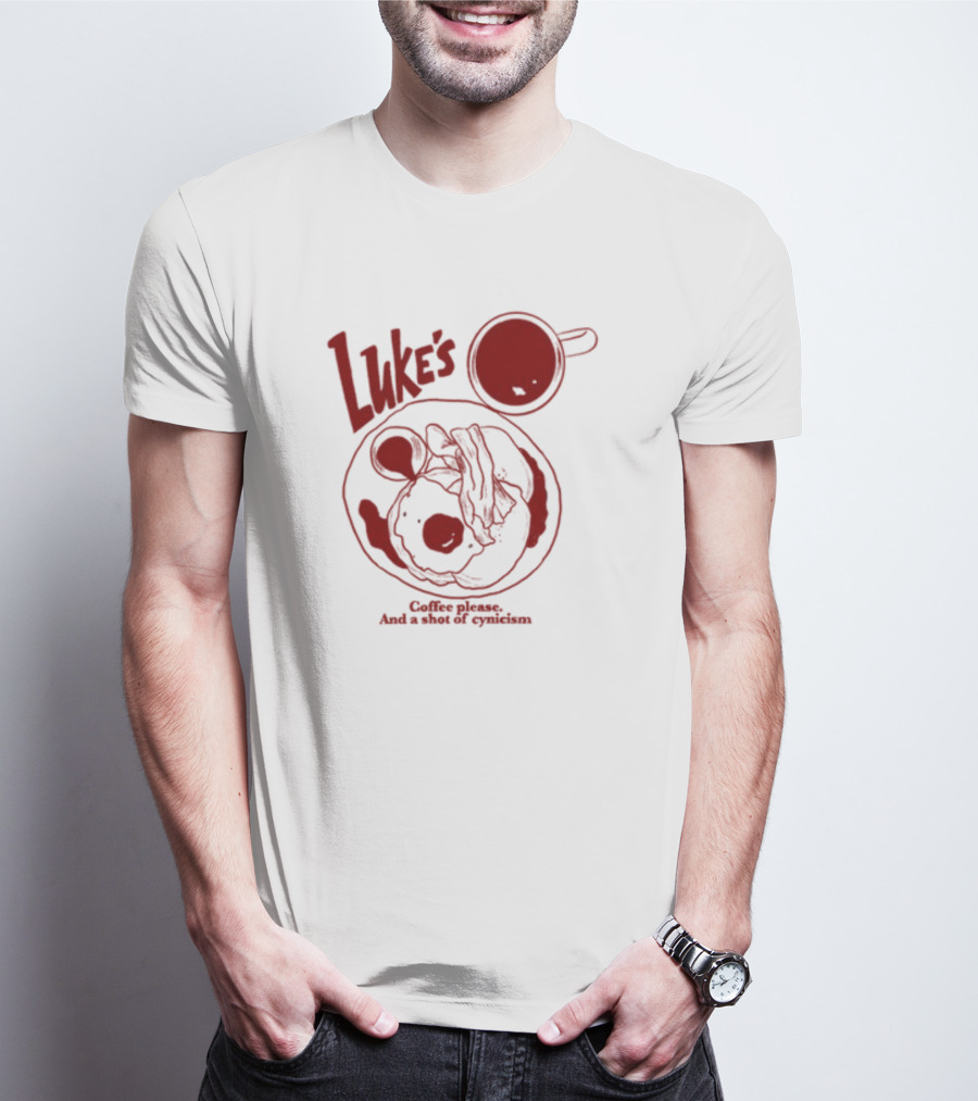Luke's Coffee Please And A Shot Of Cynicism Thecliqueclothingco T-Shirt