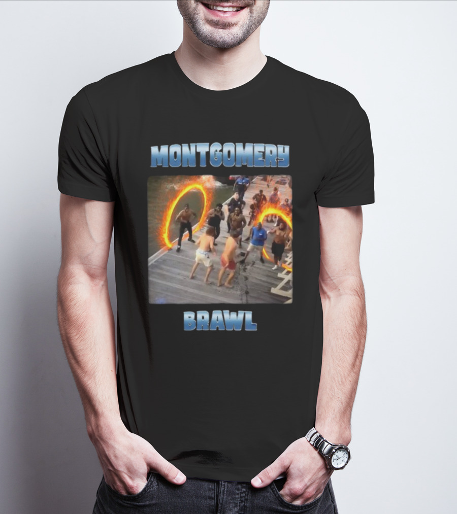 Montgomery Brawl Avenger Memeabletees Dock Fight Rings T-Shirt