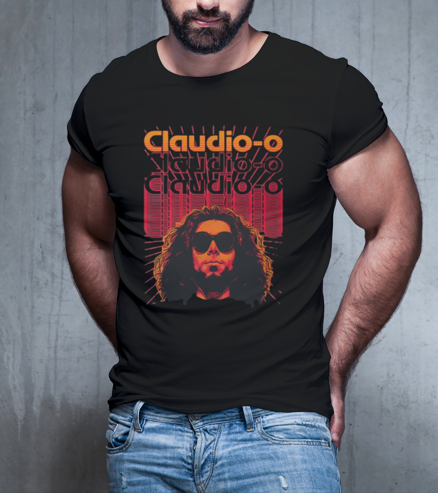 Claudio-O Retro Graphic Style With Sunburst And Sunglasses T-Shirt