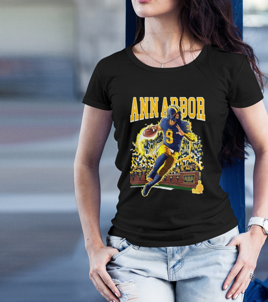 Ann Arbor Football Quarterback Number 9 Kiwiclo X J.J. Mccarth T-Shirt