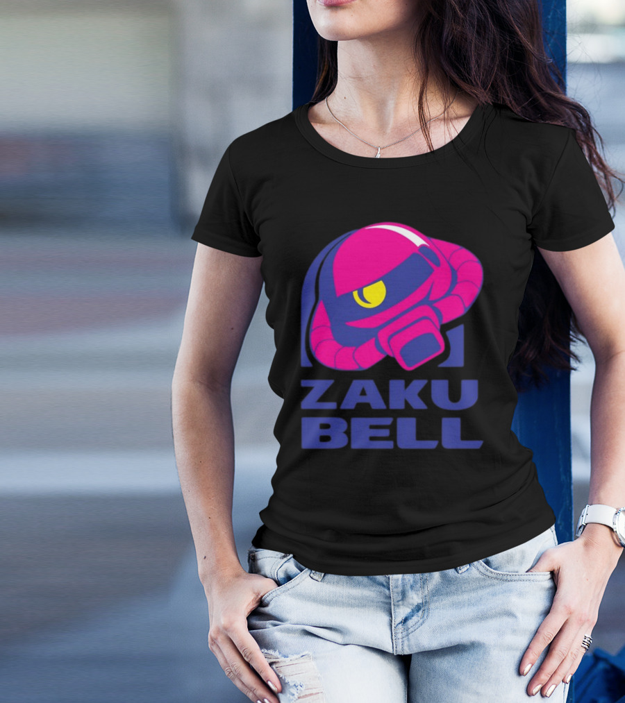 Zaku Bell Mecha Fusion Pink And Blue Helmet T-Shirt