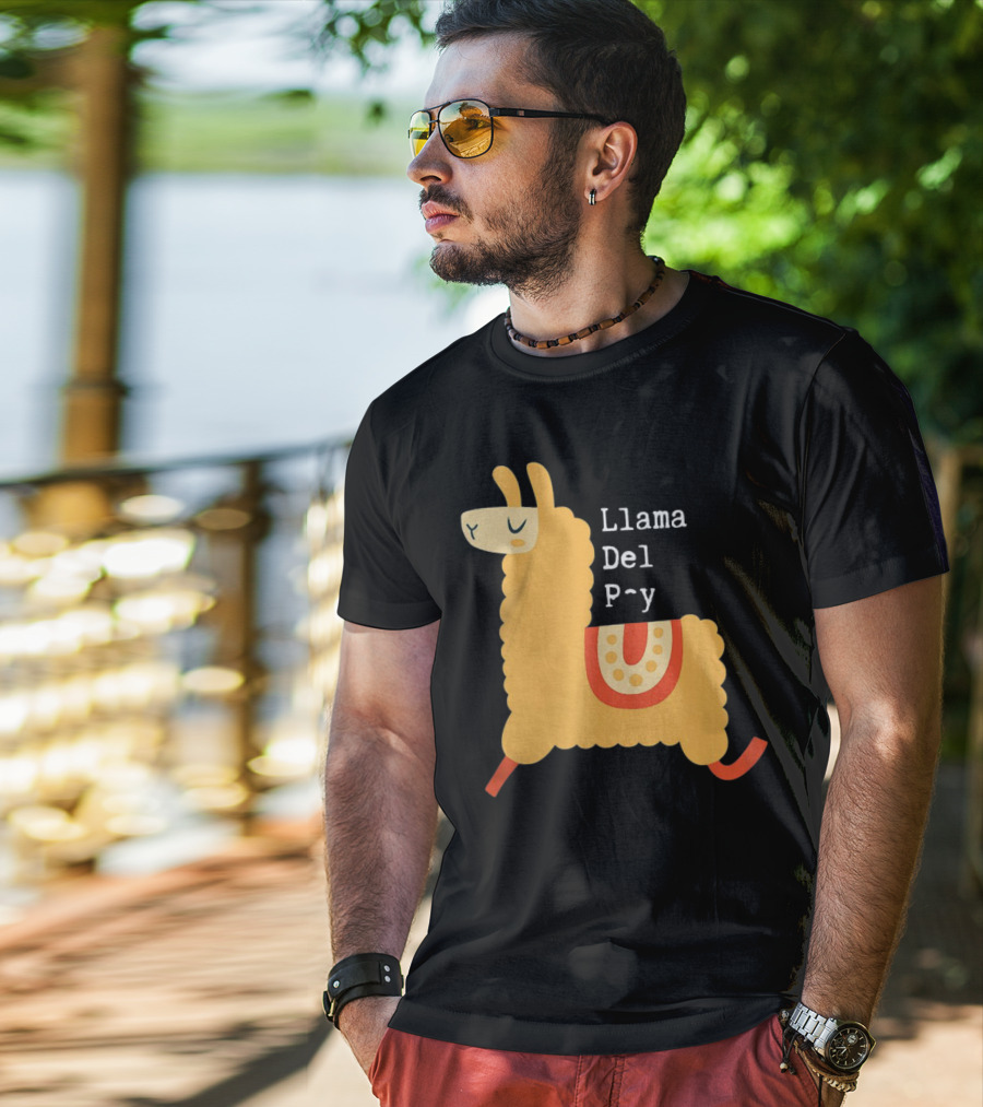 Llama Del P~y Funny Music T-Shirt