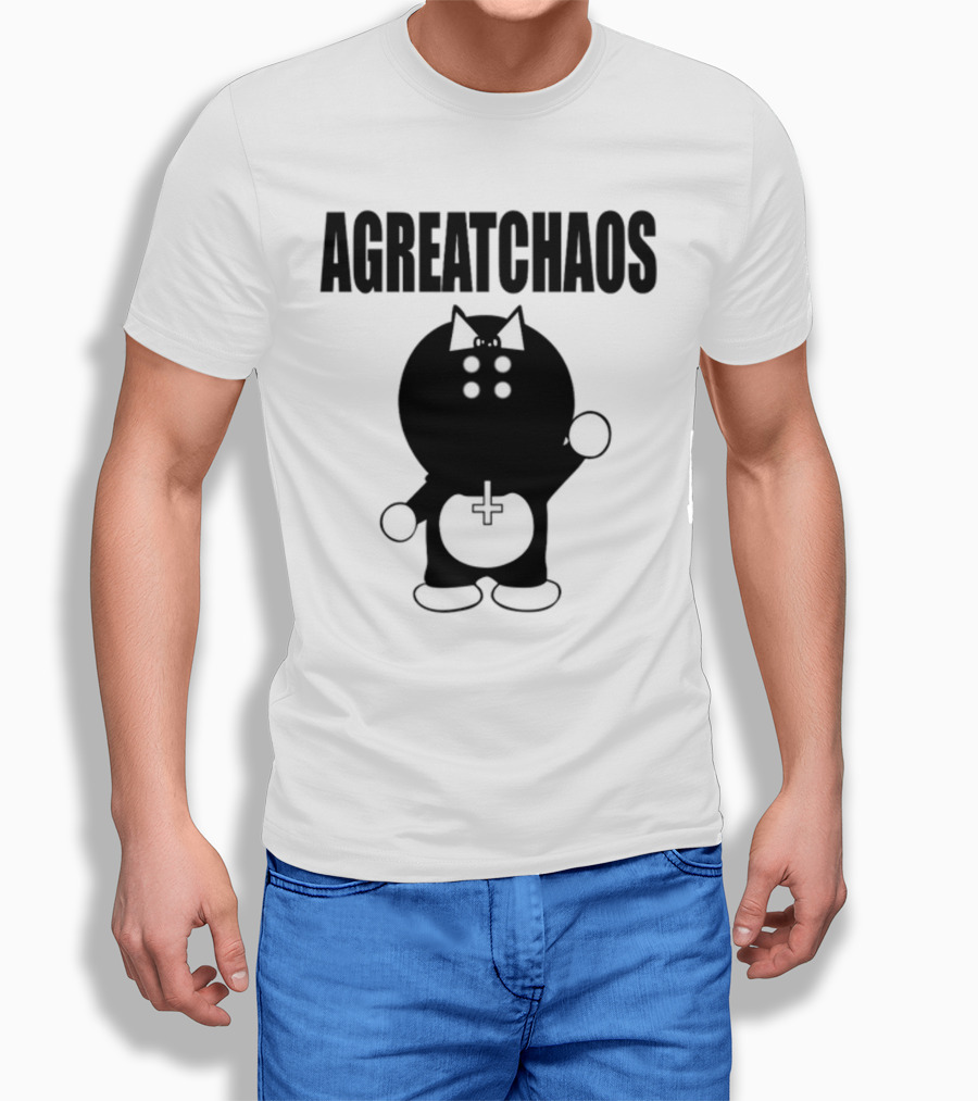AGREATCHAOS Dark Figure With Bow And Cross T-Shirt