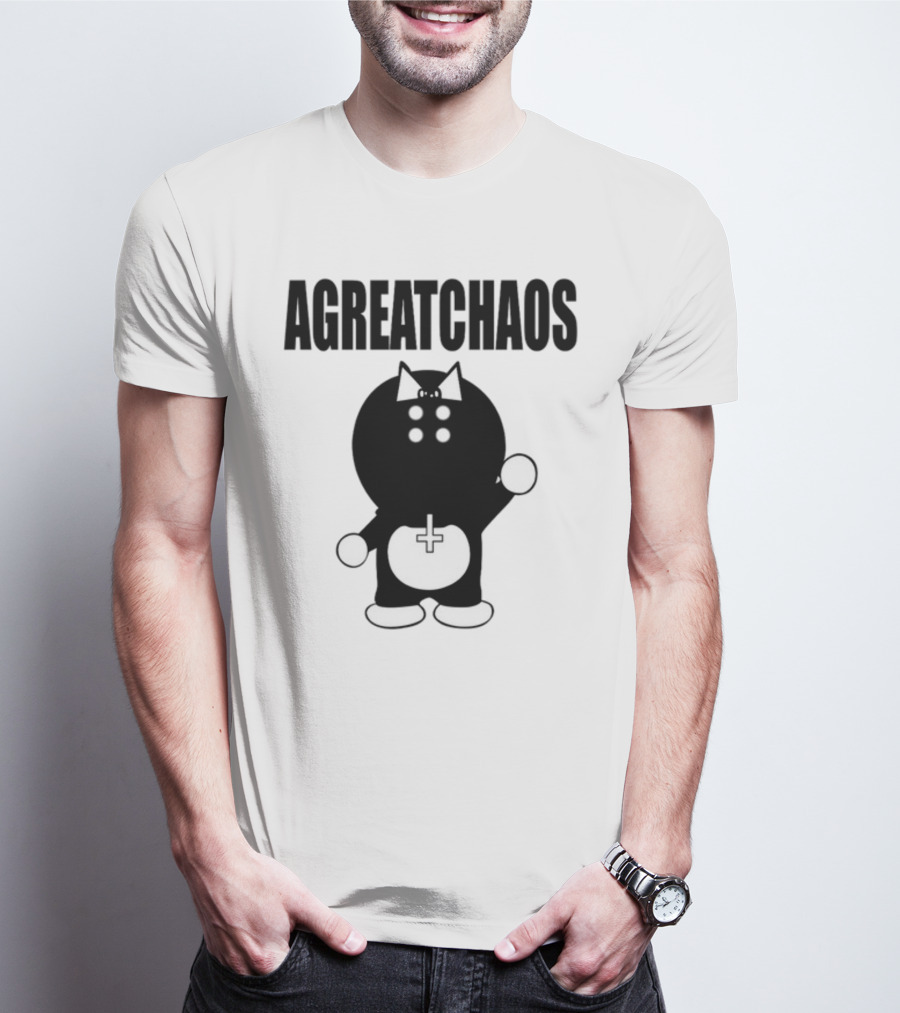 AGREATCHAOS Dark Figure With Bow And Cross T-Shirt