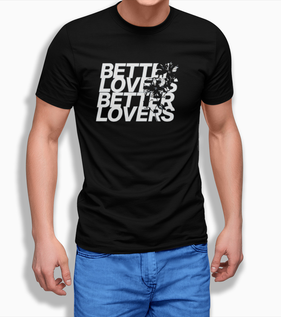Better Lovers Floral Black Overlay T-Shirt
