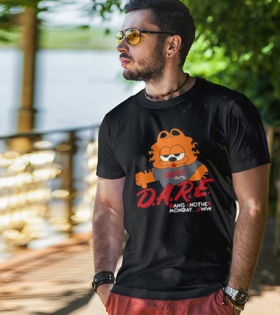 D.A.R.E Garfield Dang Another Monday Eww T-Shirt
