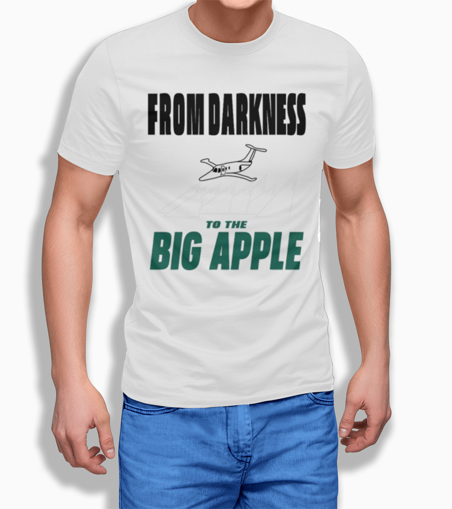 From Darkness To The Big Apple With Mountain And Plane T-Shirt