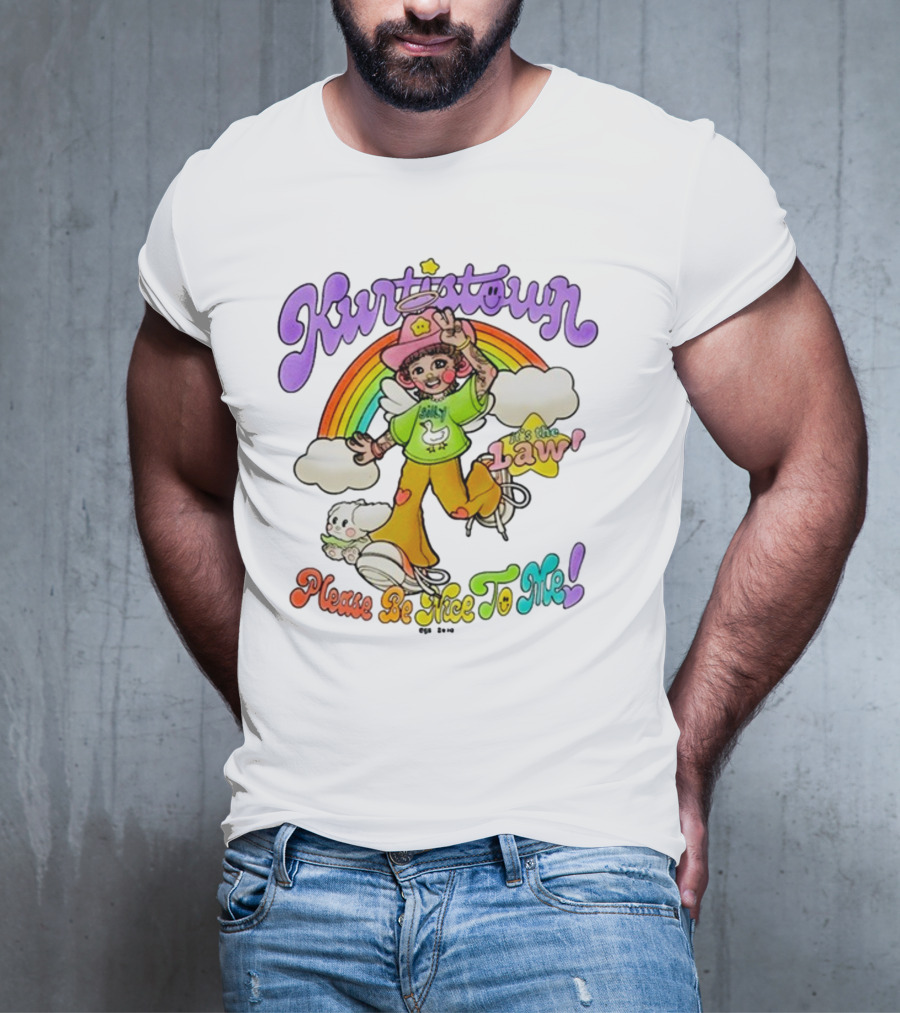 Kurtis Conner Kurtistown Please Be Nice To Me It's The Law Rainbow Character T-Shirt